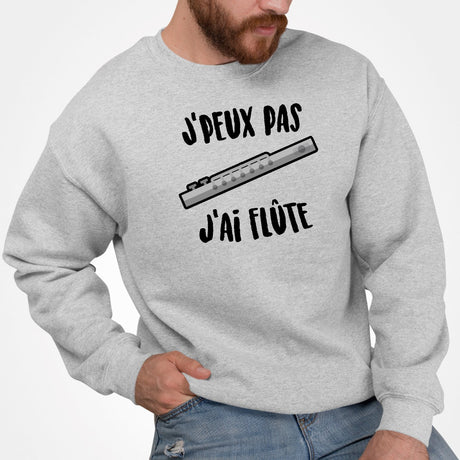 Sweat Adulte J'peux pas j'ai flûte Gris