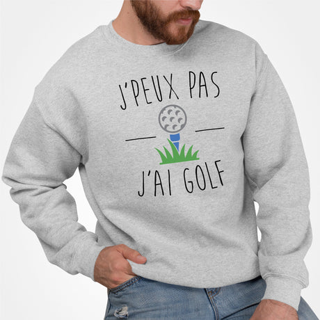 Sweat Adulte J'peux pas j'ai golf Gris