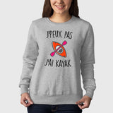 Sweat Adulte J'peux pas j'ai kayak Gris