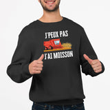 Sweat Adulte J'peux pas j'ai moisson Noir