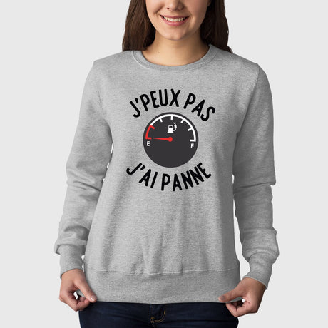 Sweat Adulte J'peux pas j'ai panne Gris