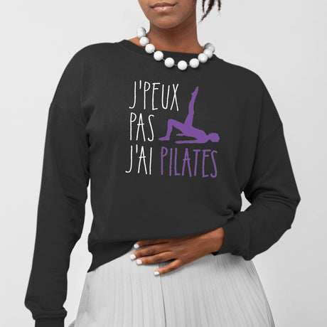 Sweat Adulte J'peux pas j'ai pilates Noir