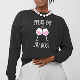 Sweat Adulte J'peux pas j'ai rosé Noir