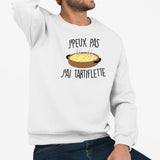 Sweat Adulte J'peux pas j'ai tartiflette Blanc