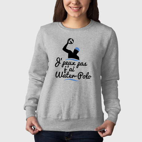 Sweat Adulte J'peux pas j'ai water-polo Gris