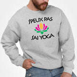 Sweat Adulte J'peux pas j'ai yoga Gris