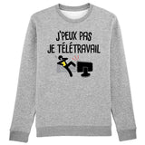 Sweat Adulte J'peux pas je télétravail 