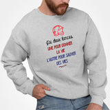 Sweat Adulte Lance de pompier Gris