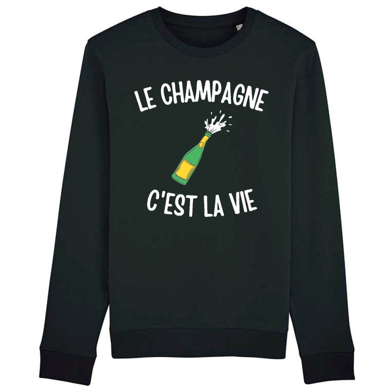 Sweat Adulte Le champagne c'est la vie 