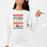 Sweat Adulte Le meilleur cadeau pour maman Blanc