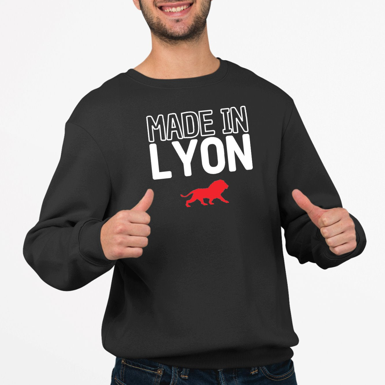 Sweat Adulte Made in Lyon Noir