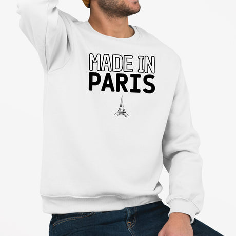 Sweat Adulte Made in Paris Blanc