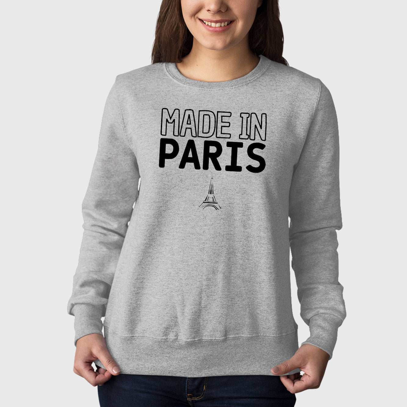 Sweat Adulte Made in Paris Gris