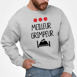 Sweat Adulte Meilleur grimpeur Gris