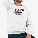 Sweat Adulte Papa en cours Blanc