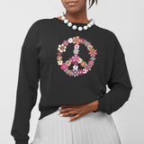 Sweat Adulte Peace and Love Noir