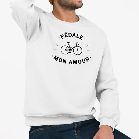 Sweat Adulte Pédale mon amour Blanc