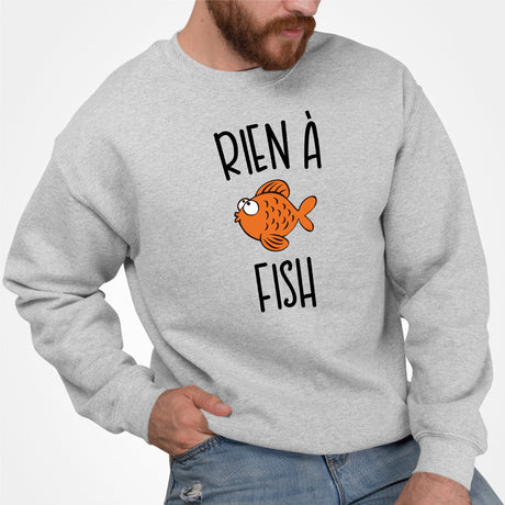 Sweat Adulte Rien à fish Gris