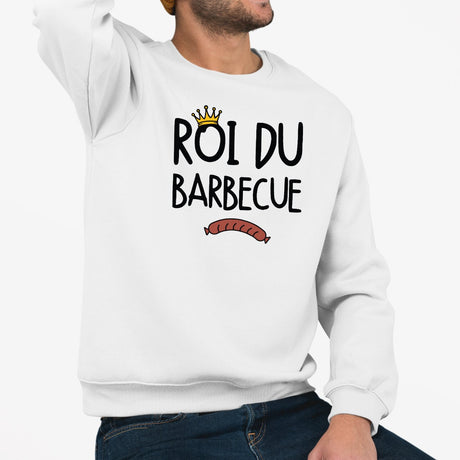 Sweat Adulte Roi du barbecue Blanc