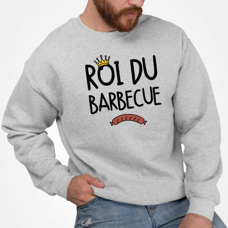 Sweat Adulte Roi du barbecue Gris