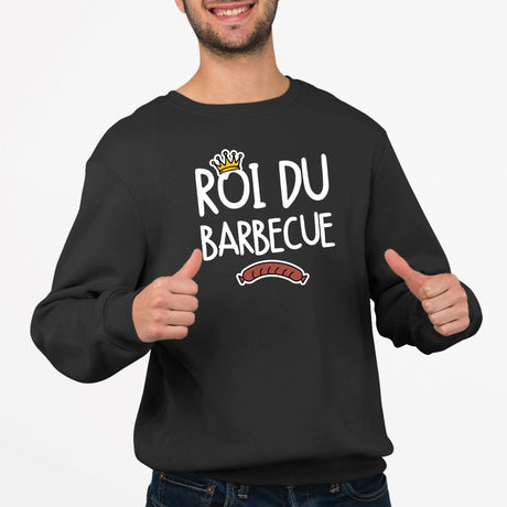 Sweat Adulte Roi du barbecue Noir