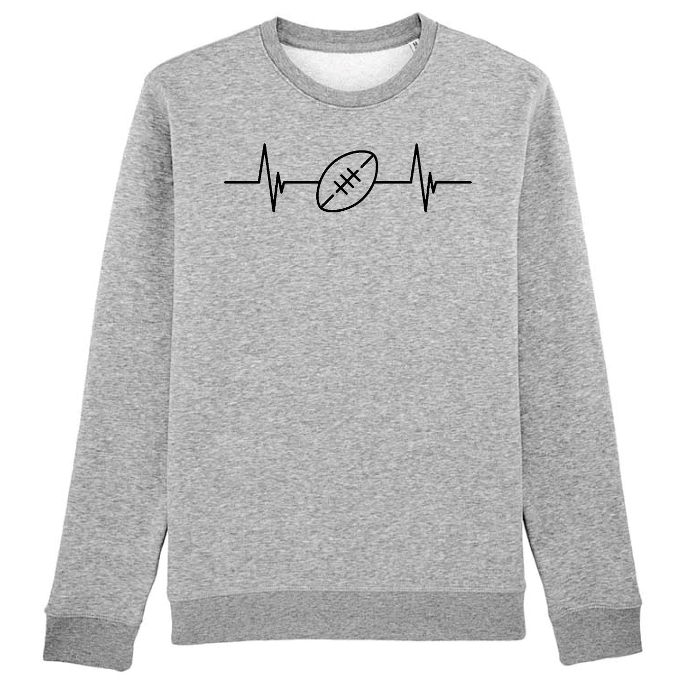 Sweat Adulte Rythme cardiaque rugby 