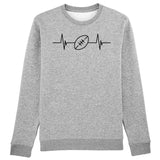 Sweat Adulte Rythme cardiaque rugby 