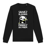 Sweat Adulte Sauvez un bambou, mangez un panda 