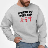 Sweat Adulte Sportif du week-end Gris