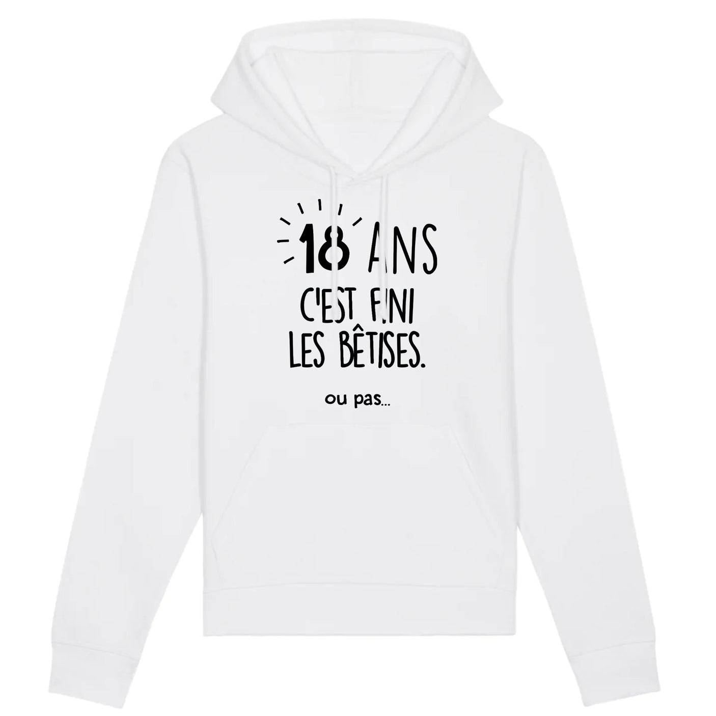 Sweat Capuche Adulte Anniversaire 18 ans 