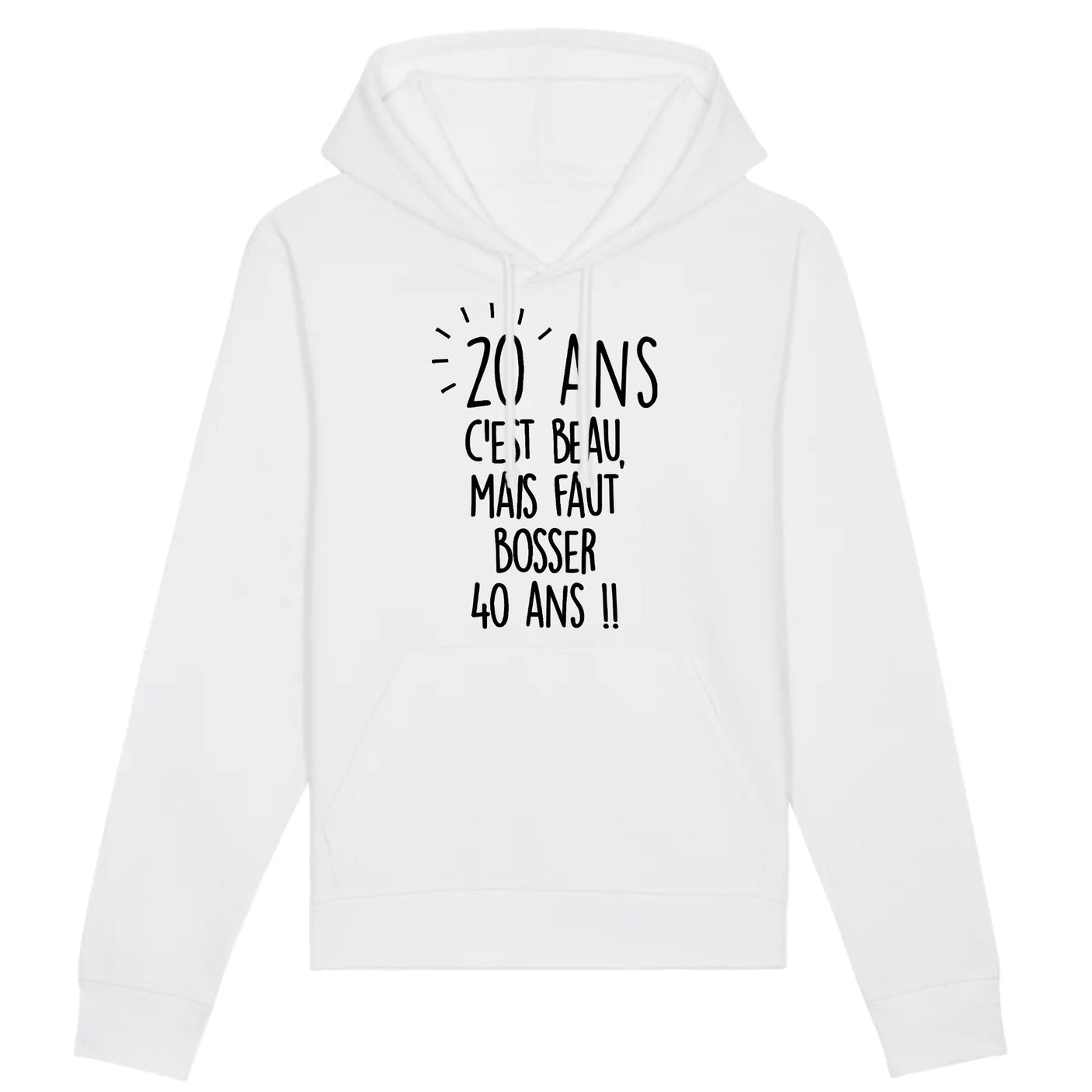 Sweat Capuche Adulte Anniversaire 20 ans 