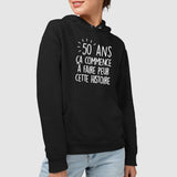 Sweat Capuche Adulte Anniversaire 50 ans Noir