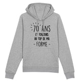 Sweat Capuche Adulte Anniversaire 70 ans 