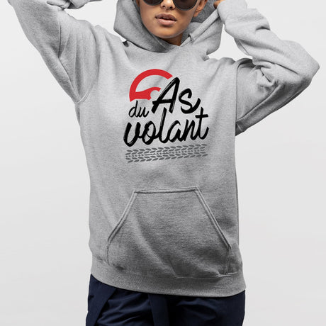 Sweat Capuche Adulte As du volant Gris