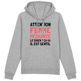 Sweat Capuche Adulte Attention femme méchante 