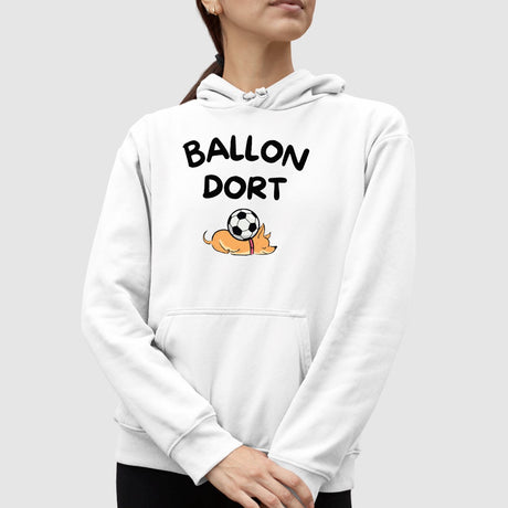 Sweat Capuche Adulte Ballon dort Blanc