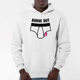 Sweat Capuche Adulte Burne out Blanc