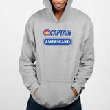 Sweat Capuche Adulte Captain Americard Gris