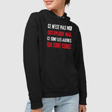 Sweat Capuche Adulte Ce n'est pas moi qui explique mal Noir