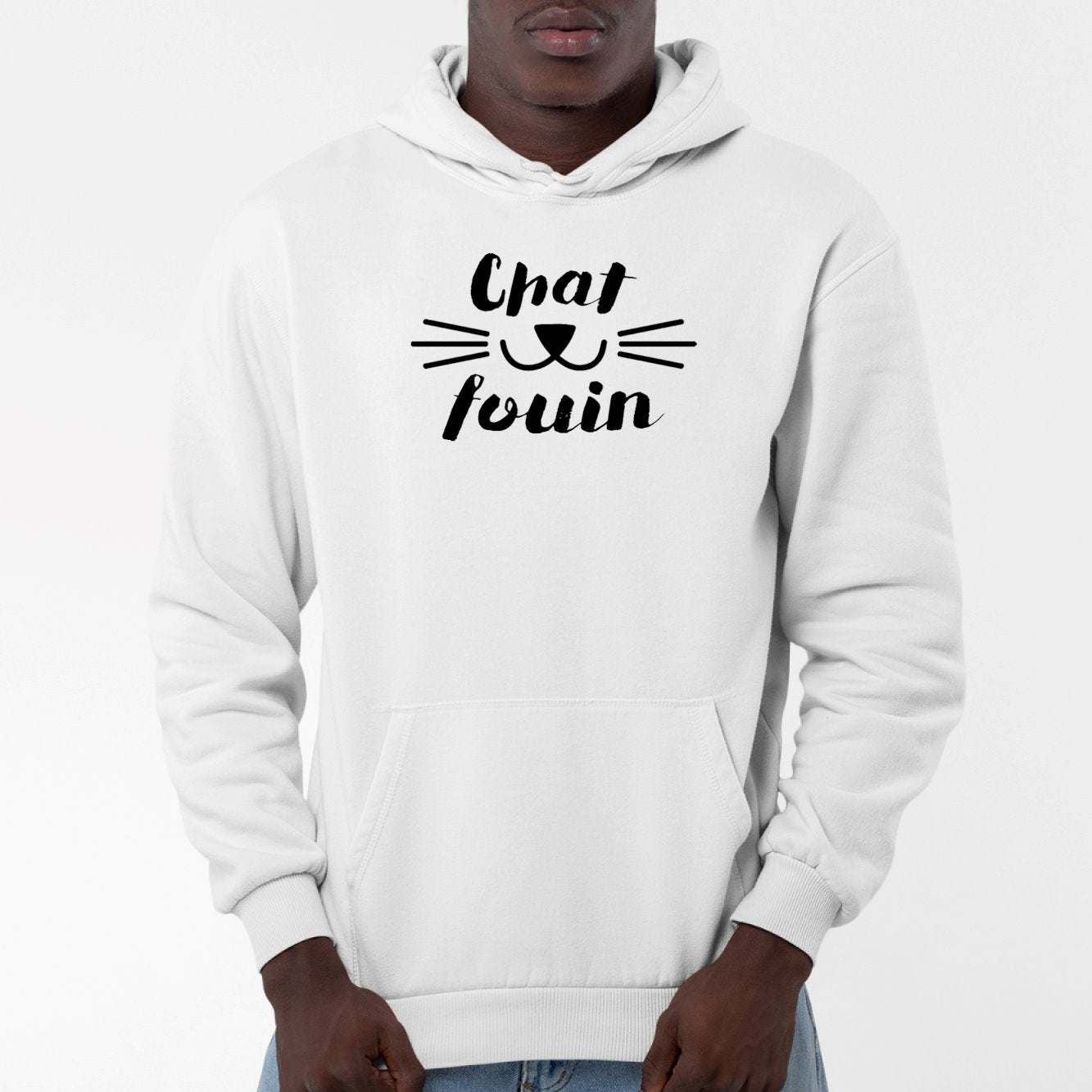 Sweat Capuche Adulte Chafouin Blanc