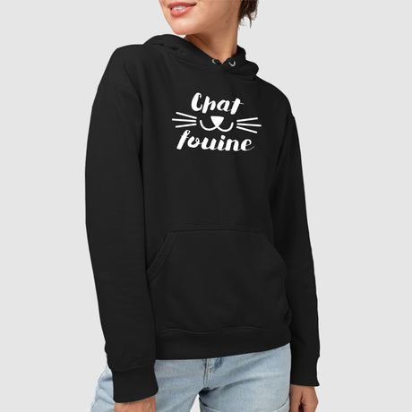 Sweat Capuche Adulte Chafouine Noir