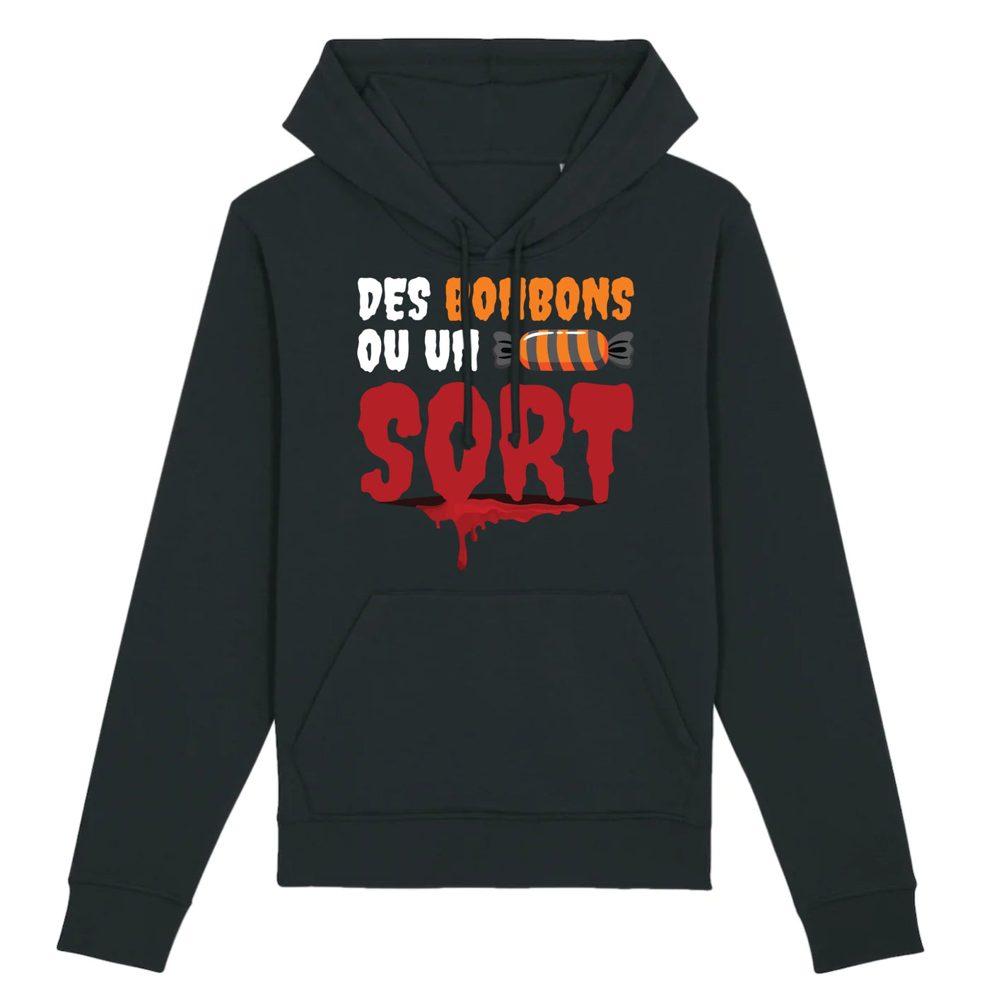 Sweat Capuche Adulte Des bonbons ou un sort 