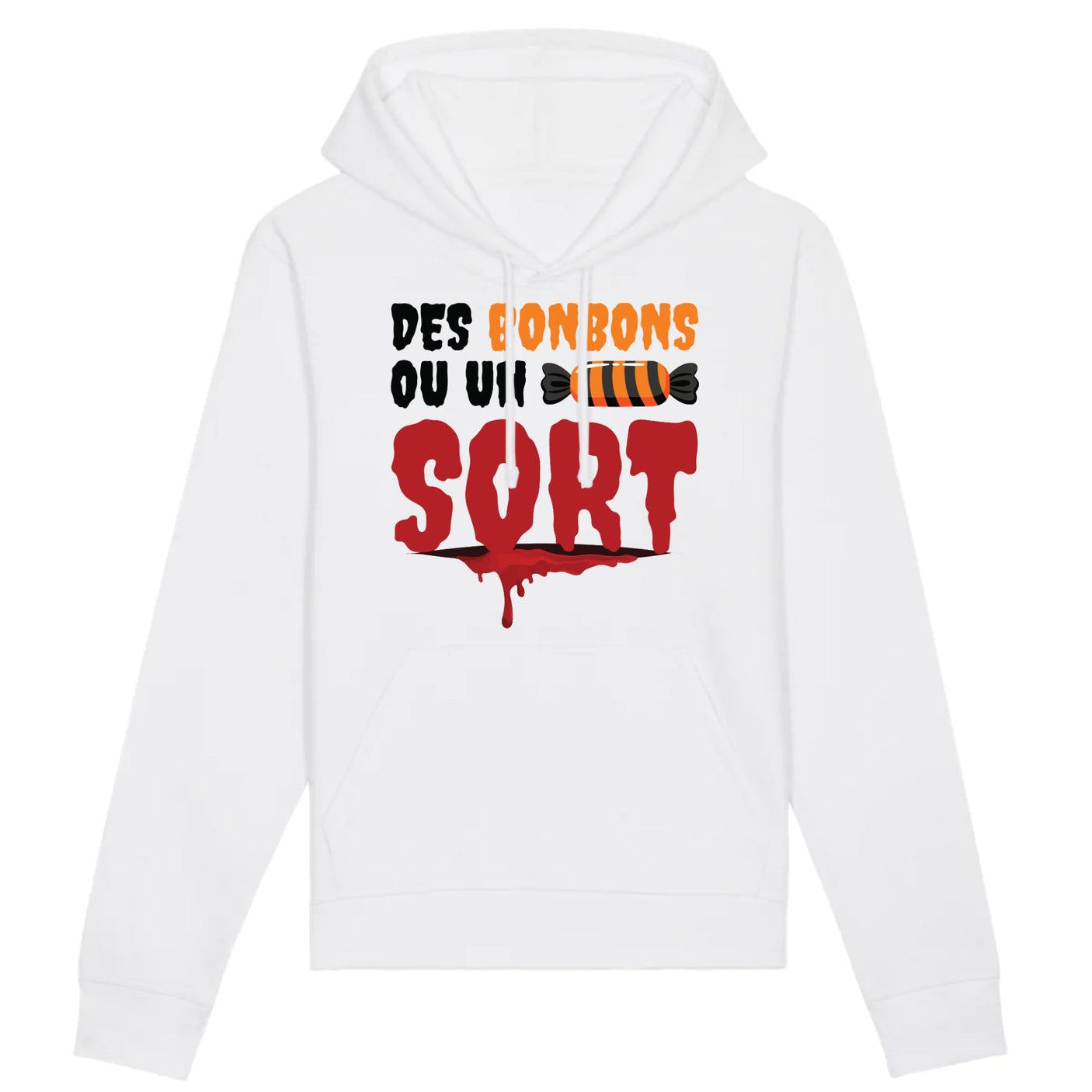 Sweat Capuche Adulte Des bonbons ou un sort 