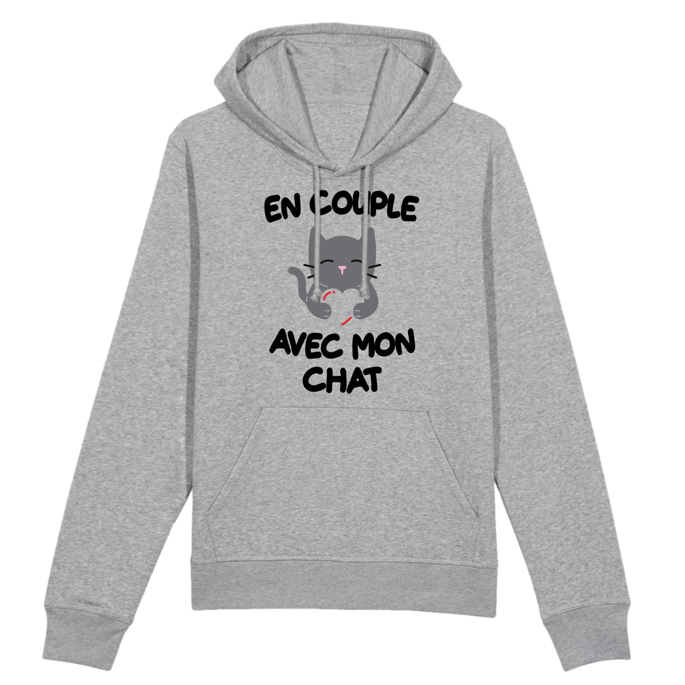 Sweat Capuche Adulte En couple avec mon chat 