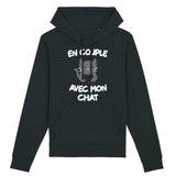 Sweat Capuche Adulte En couple avec mon chat 