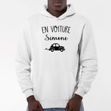 Sweat Capuche Adulte En voiture Simone Blanc