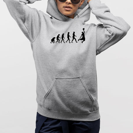 Sweat Capuche Adulte Évolution basket Gris