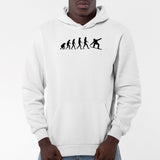 Sweat Capuche Adulte Évolution snow Blanc