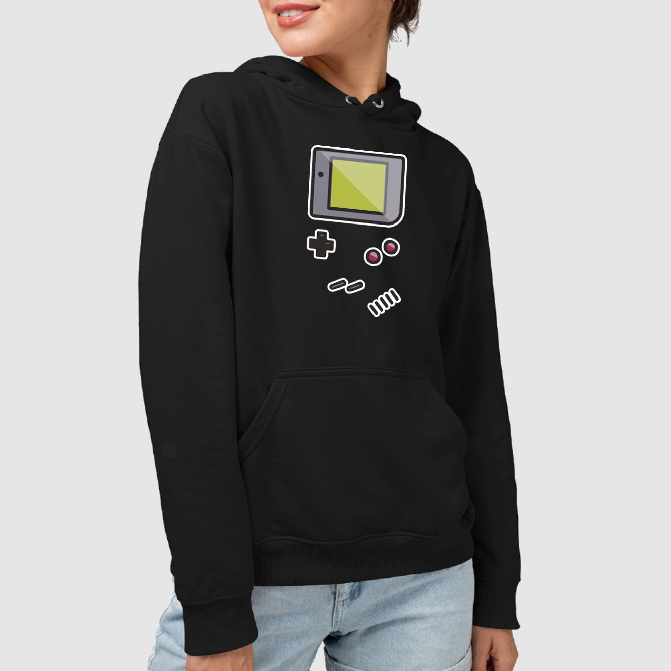 Sweat Capuche Adulte Game Boy Noir