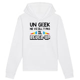 Sweat Capuche Adulte Geek level-up 